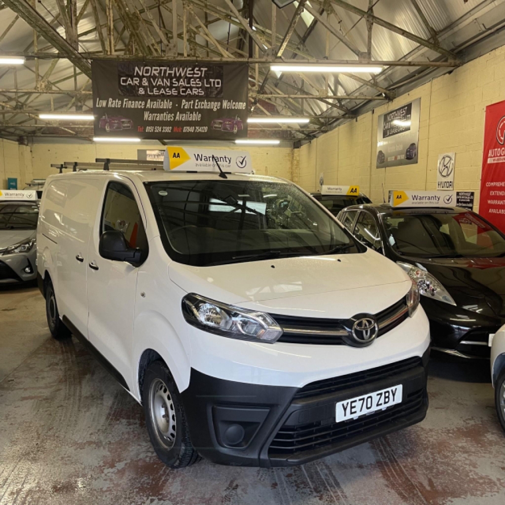 2020 (70) TOYOTA PROACE 2.0D Icon Long Panel Van LWB Euro 6 (s/s) 6dr | 49,987 miles
