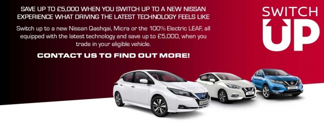 SAVE UP TO £5,000 WHEN YOU SWITCH UP TO A NEW NISSAN
